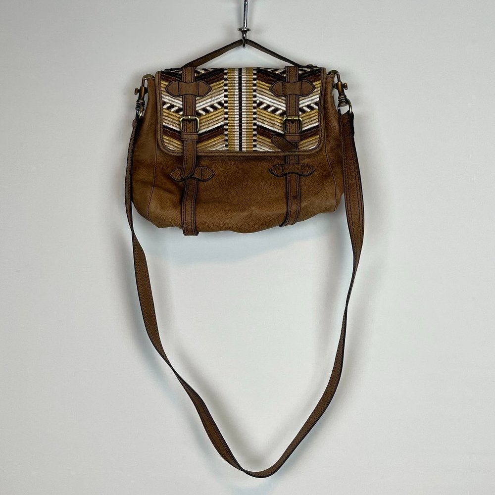 Cynthia Vincent Brown Messenger Bag Purse Crossbody